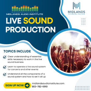 flyer for live sound production class